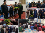 حضور خادمان میقات الرضا با پرچم متبرک امام هشتم(ع) در مرکز اصلاح تربیت طبس 