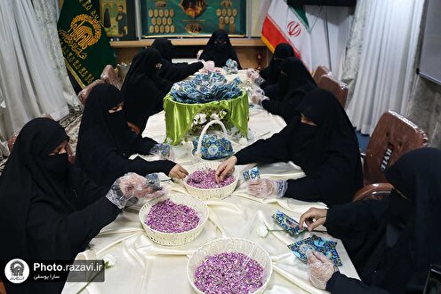 حضور الأخوات الخادمات في العتبات المقدسة في العراق في الحرم الرضوي الشریف