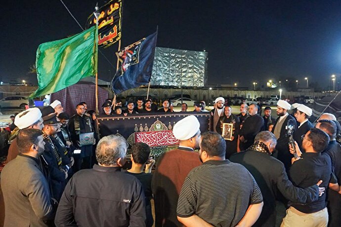 .....Imam Reza shrine servants present along Arbaeen pilgrimage route