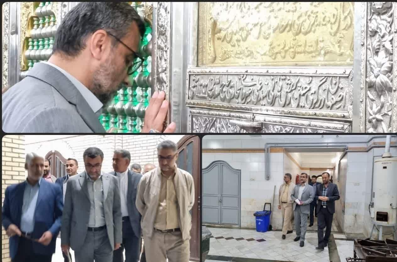 به منظور بررسی ظرفیت‌های موجود در استقبال از زائران و مسافران نوروزی معاون هماهنگی امور عمرانی استانداری خراسان جنوبی و همراهان از آستان حضرت حسین بن موسی الکاظم (ع) بازدید کردند.