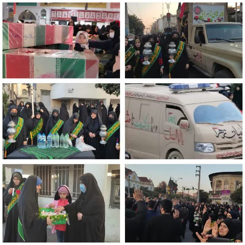 حضور خادمیاران رضوی بابل در استقبال از کاروان لاله های زهرائی