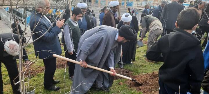 کاشت نهال توسط خادمیاران رضوی در استان ایلام