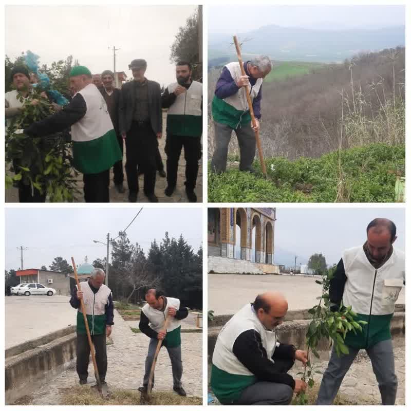 اجرای پویش ملی «مژده بهار» با غرس نهال توسط خادمیاران استان گلستان