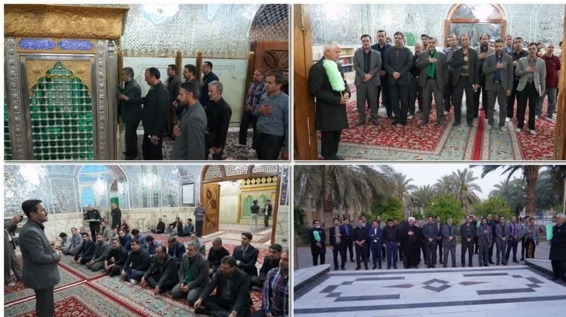  به مناسبت هفته ارتباطات و روابط عمومی آیین گلباران و عطر افشانی مزار مطهر شهدای آرمیده در آستان حضرت حسین بن موسی الکاظم(ع) وابسته به سازمان علمی و فرهنگی آستان قدس رضوی برگزار شد.