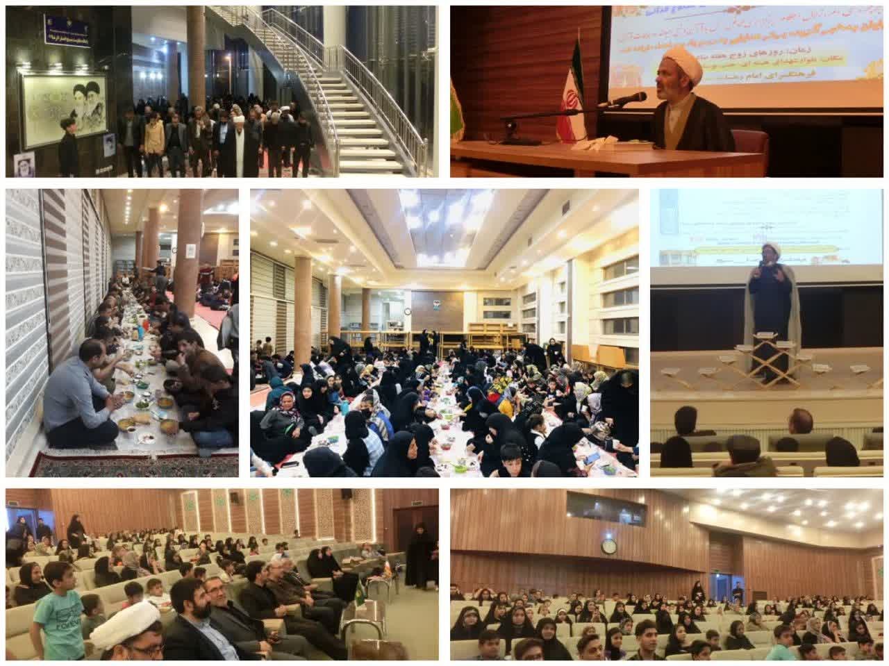 در قالب ویژه برنامه ترنم وحی بیش از ۱۵۰۰نفر روزه دار در فرهنگسرای امام رضا(ع) سبزوار در ایام ماه مبارک رمضان با افطاری ساده پذیرایی شد.