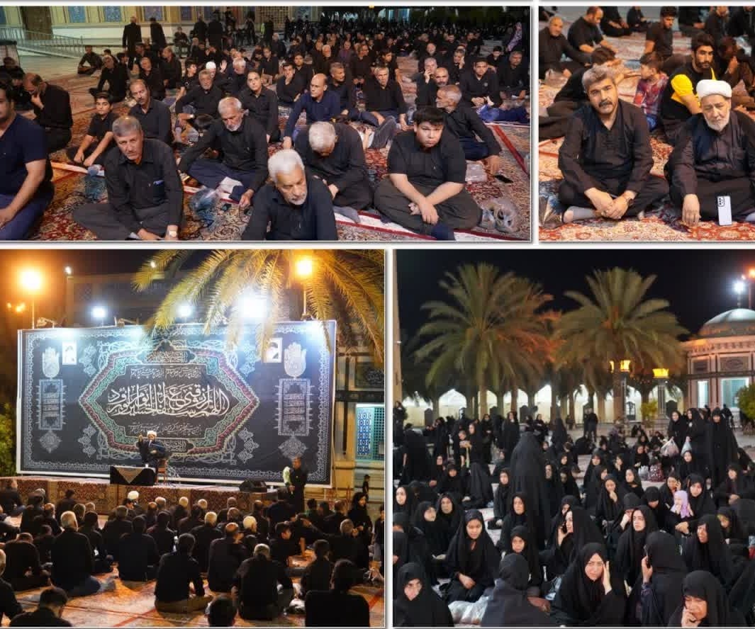 مراسم شام غریبان حسینی در زیارتگاه شهید مدرس برپا شد