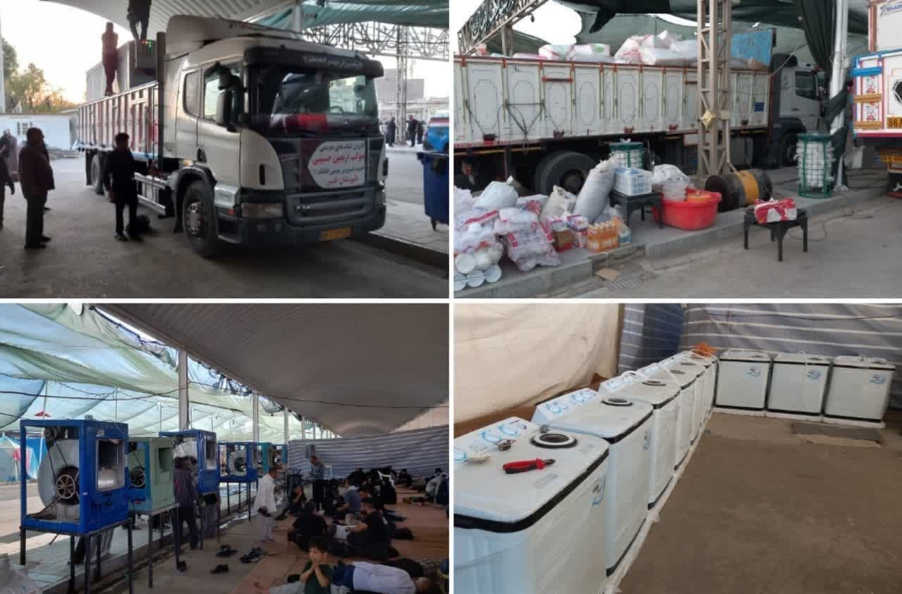 موکب حضرت حسین بن موسی الکاظم(ع) در شهر کاظمین عراق جهت ارائه خدمت به زائران اربعین حسینی در حال آماده سازی است.