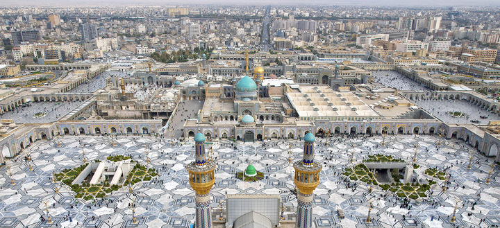 عکس با کیفیت : صحن پیامبر اعظم (صلی الله علیه و آله و سلم) حرم مطهر رضوی