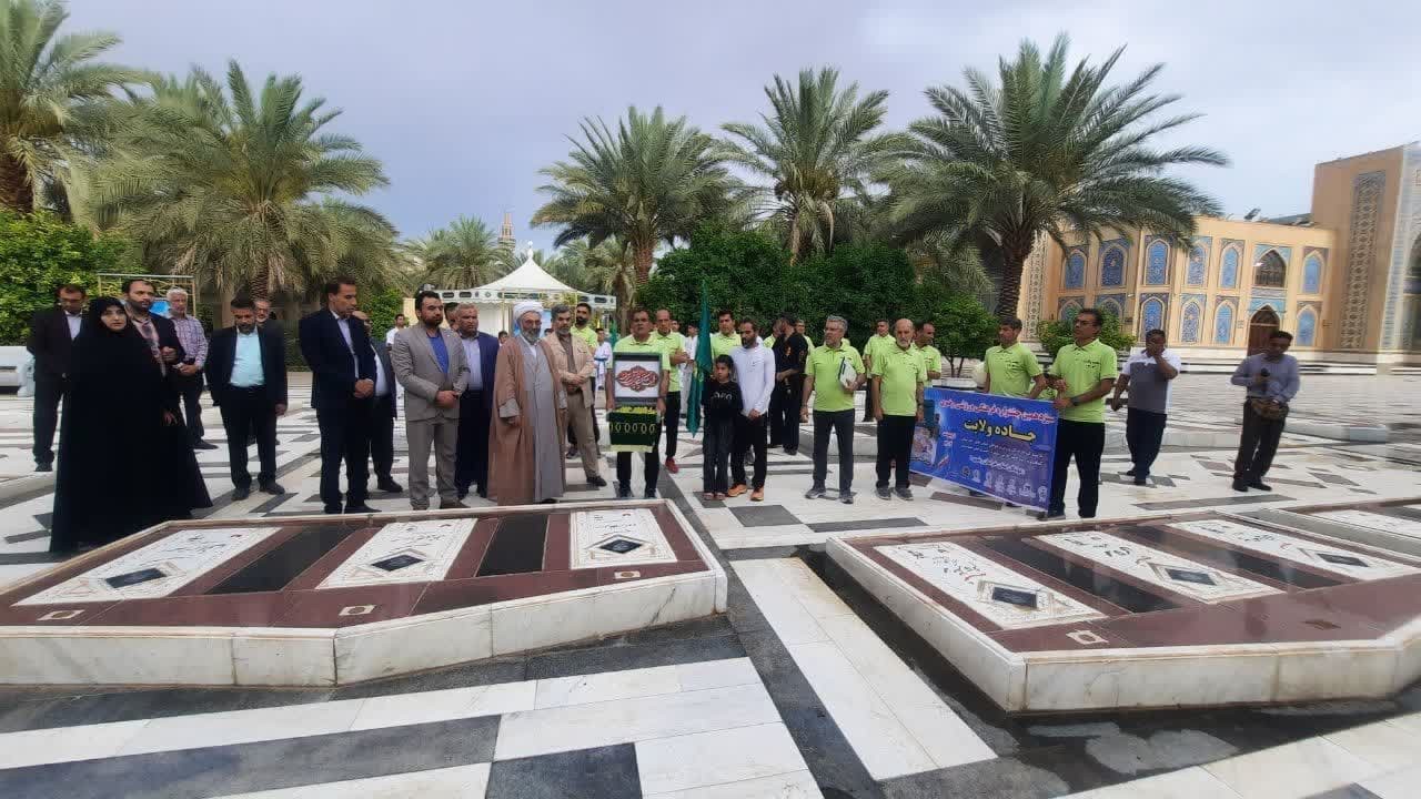 کاروان دوی جاده ولایت مهمان آستان حضرت حسین بن موسی الکاظم(ع) شد