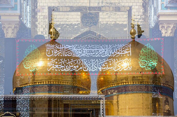 عکس با کیفیت : حرم امامین کاظمین در آستانه شهادت موسی‌ بن‌ جعفر علیه السلام
