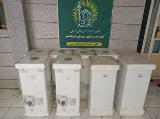 ۱۰ دستگاه آب‌گرم‌کن به خانواده‌های نیازمند بندر ماهشهر اهدا شد