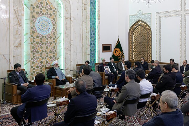 دیدار اعضای بنیاد ملی نخبگان خراسان رضوی با تولیت آستان قدس رضوی