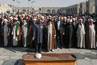 تشییع پیکر حجت‌الاسلام جواد حافظی در حرم مطهر رضوی