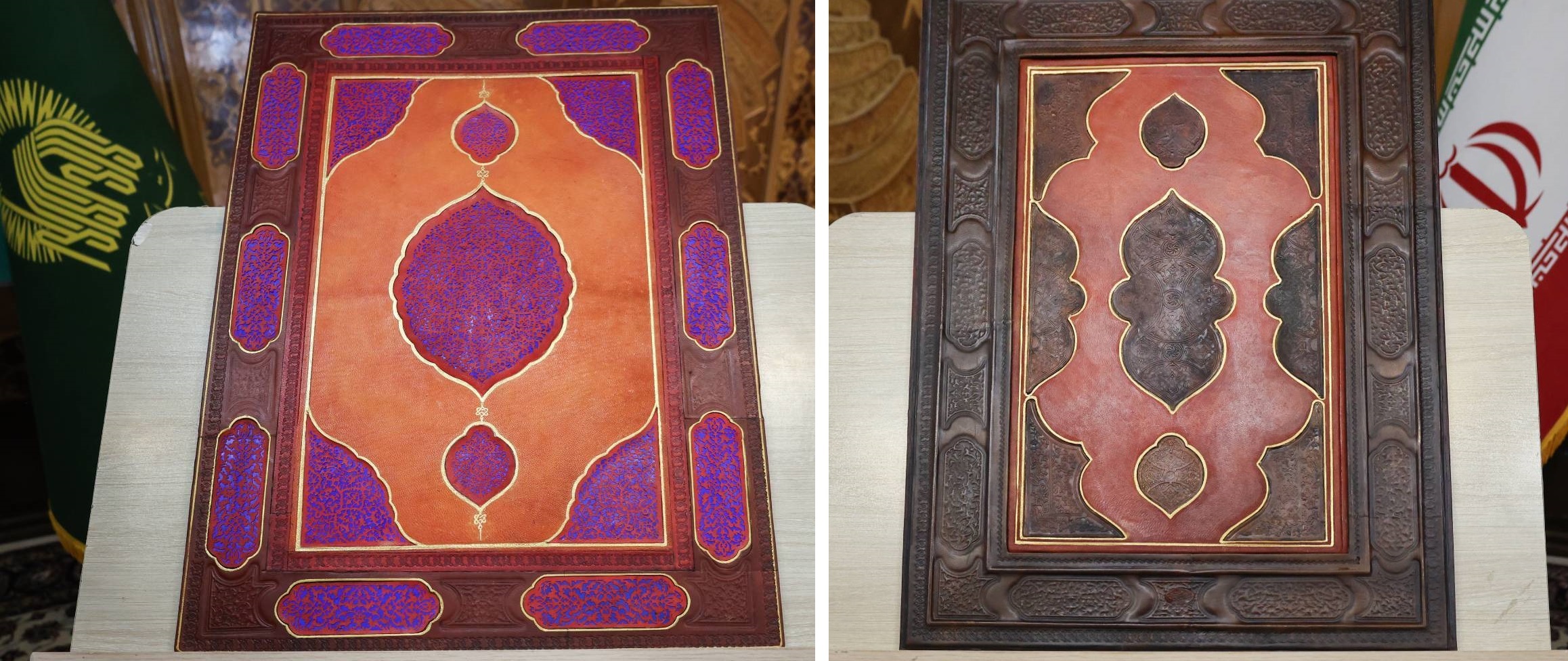 هنر‌های صحافی سنتی و جلدسازی در کتابخانه حرم رضوی معرفی شد