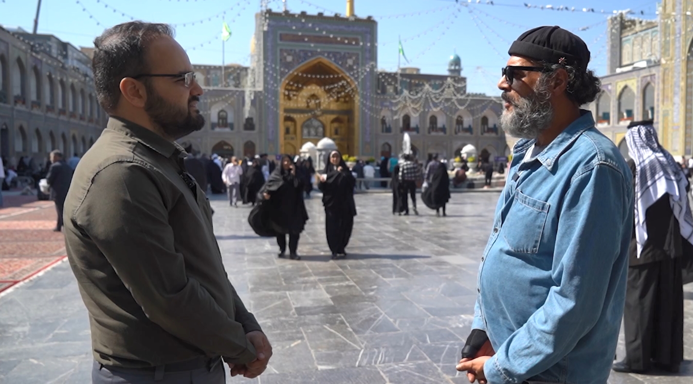 تشرف عوامل فیلم سینمایی صیاد به حرم مطهر رضوی