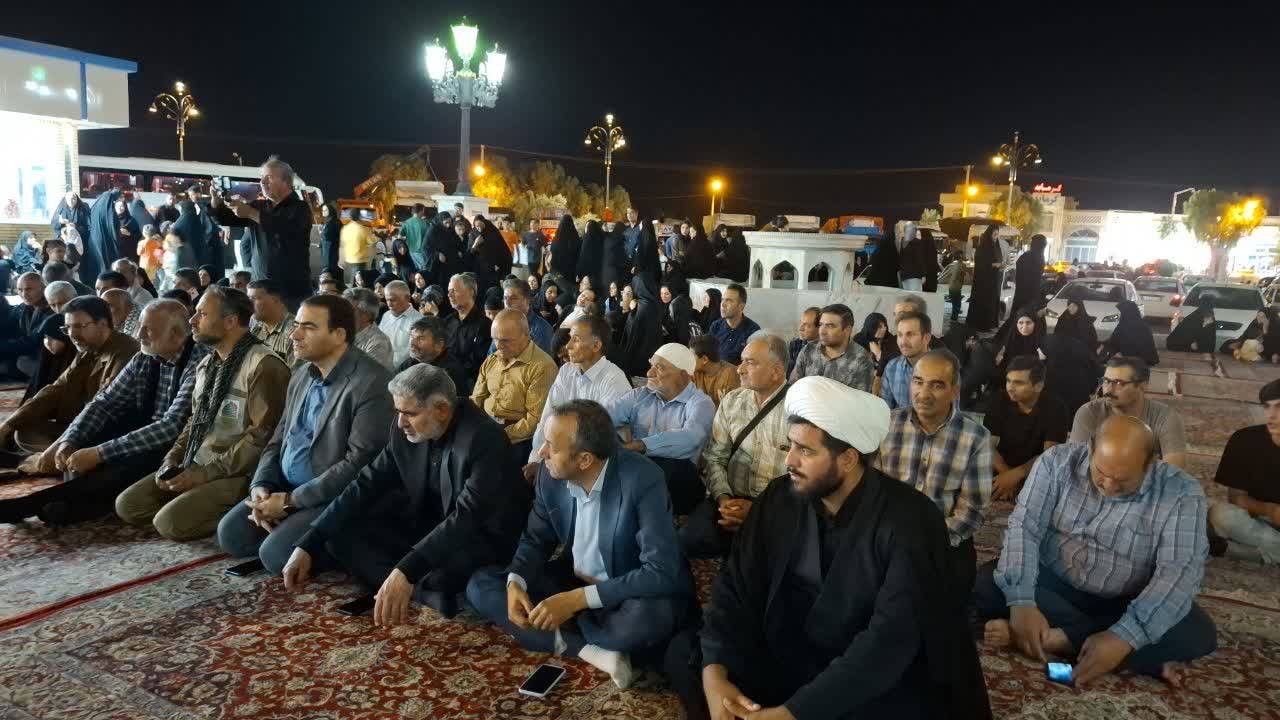 آیین بدرقه کاروان خادمان موکب میقات الرضا(ع) به کاظمین 