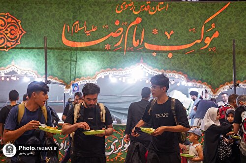خادمان رضوی در تدارک سفره اربعین در مرز مهران