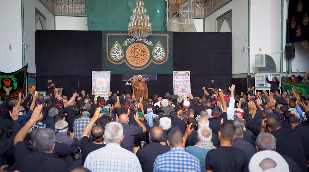 اجتماع هیئات مذهبی گلستانی در ایوان مقصوره مسجد گوهرشاد حرم مطهر رضوی