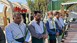 توسعه همکاری خادمیاران رضوی جیرفت و بنیاد شهید برای پاسداشت مقام شهدا