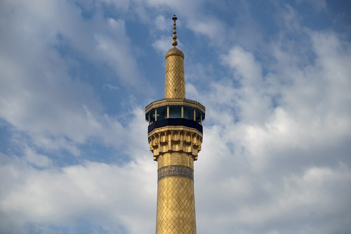 عکس با کیفیت : گلدسته حرم مطهر رضوی