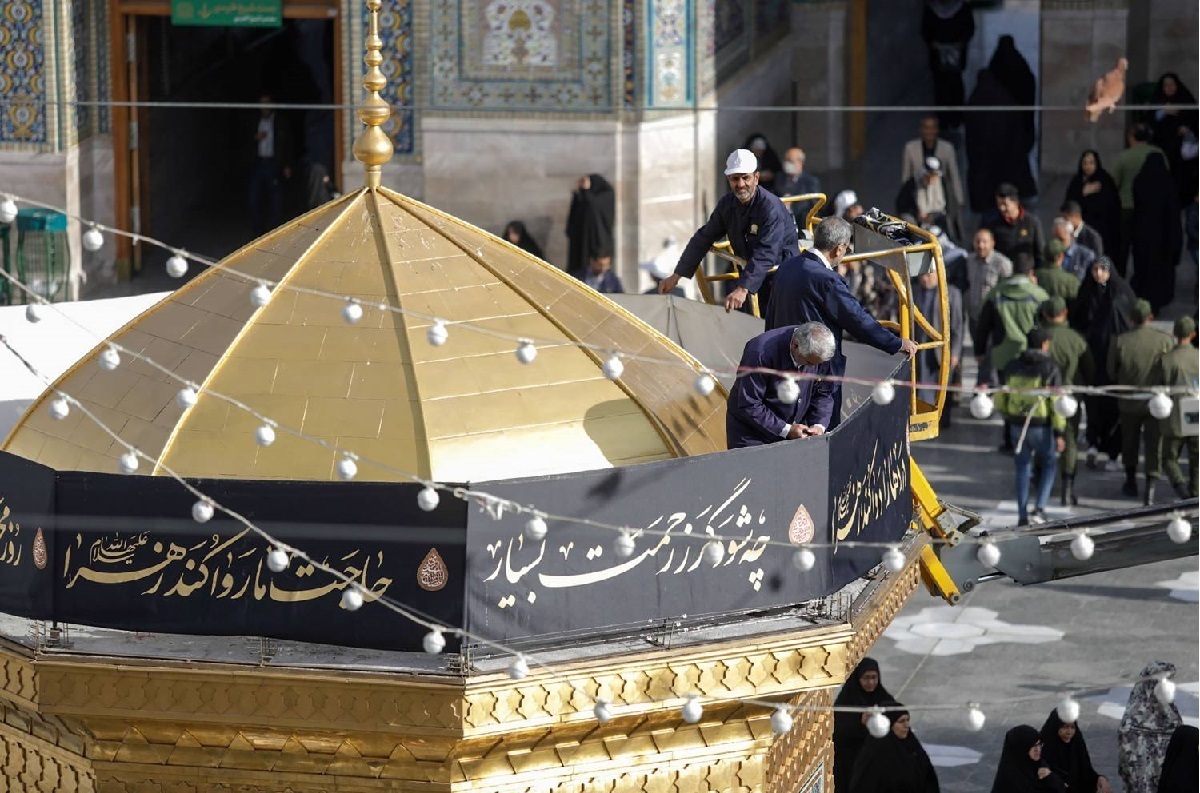 حرم مطهر رضوی سوگوار شهادت دخت نبی (ص) شد