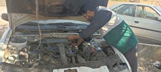 ارائه خدمات رایگان سیم‌کشی خودروهای سبک توسط خادمیاران رضوی فهرج