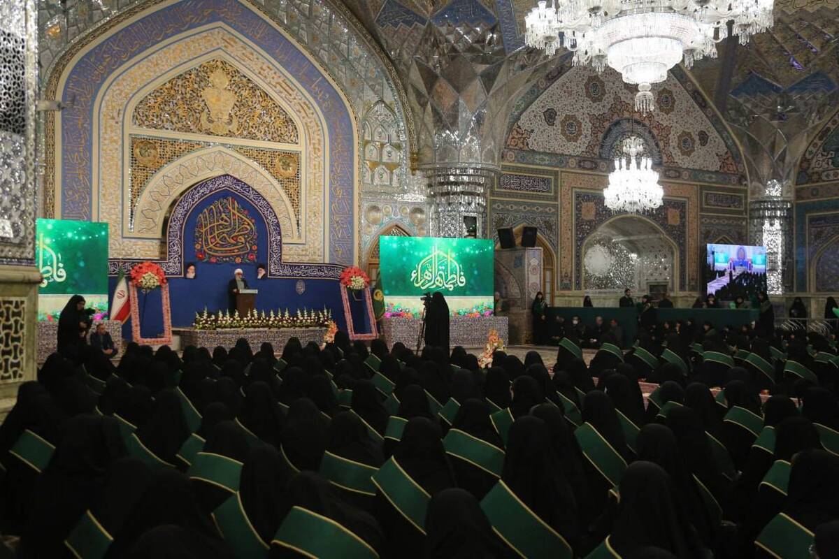 اجتماع باشکوه بانوان خدمه حرم مطهر رضوی در حرم امام رضا (ع)