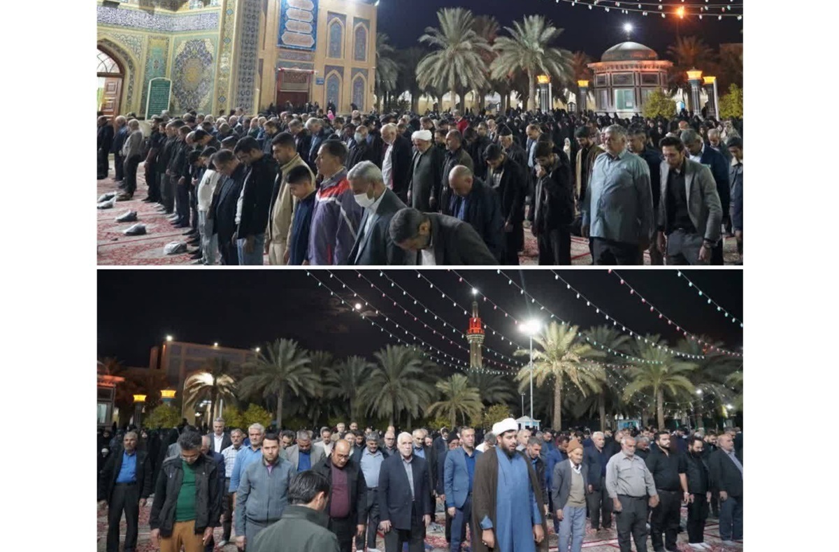 اقامه نماز جماعت مغرب و عشاء در شب‌های جمعه در آستان مبارک حضرت حسین بن موسی الکاظم (ع)