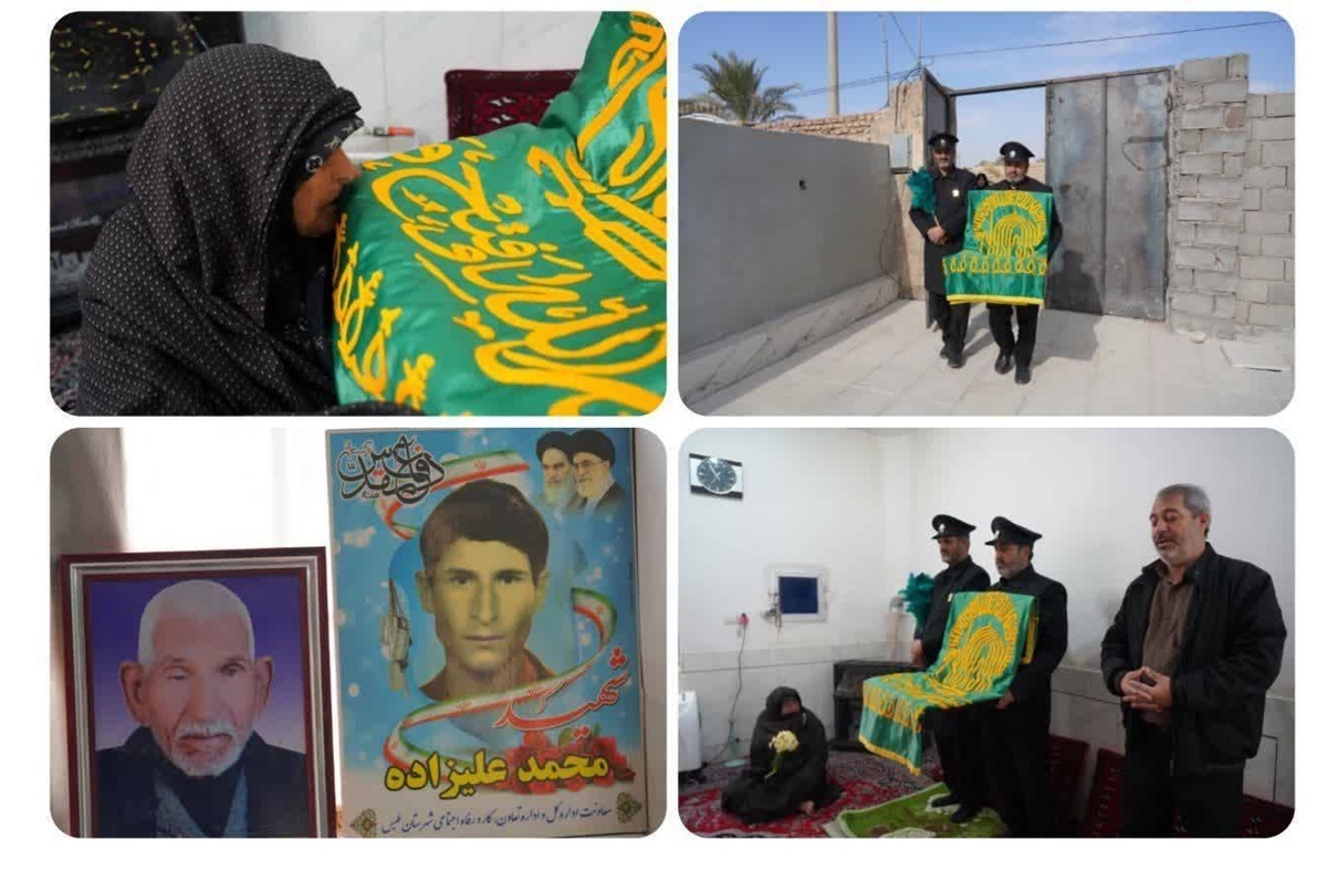 تجلیل از مادر شهید علیزاده با حضور خادمین آستان حسین بن موسی الکاظم (ع)