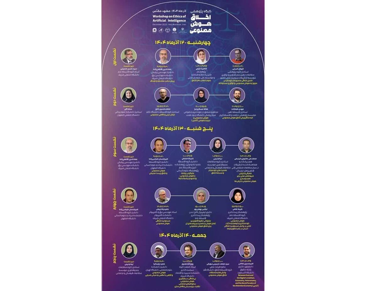 برگزاری نشست‌های پژوهشی و تخصصی «اخلاق هوش مصنوعی» در دانشگاه امام رضا (ع)