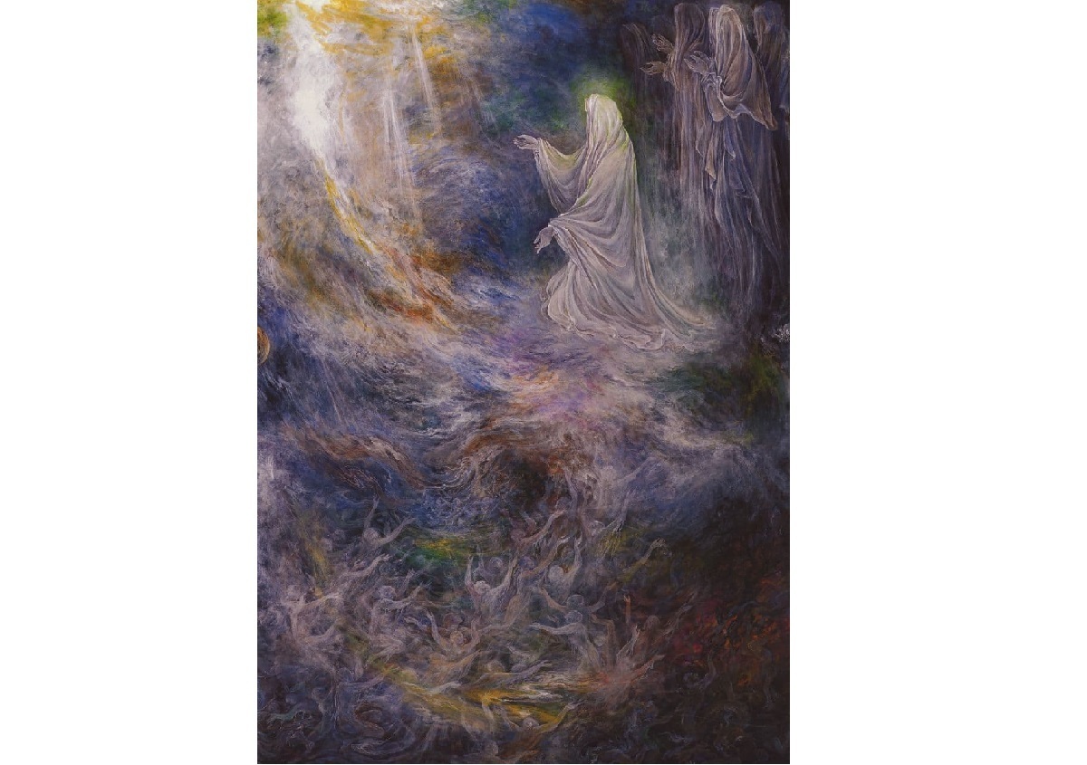 چشم‌نوازی تابلوی «کوثر» در تالار آثار اهدایی زنده‌یاد استاد فرشچیان موزه حرم رضوی