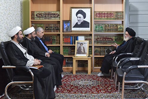 دیدار اعضای کنگره بزرگداشت آیت‌الله سید محمدهادی میلانی با آیت الله سید محمدرضا حسینی آملی