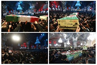 بدرقه زائران حرم مطهر رضوی با ۱۳ شهید گمنام