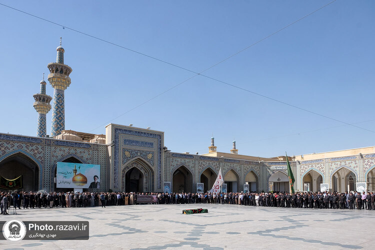 تشییع پیکر حاج سید رضا موید خراسانی در حرم مطهر رضوی