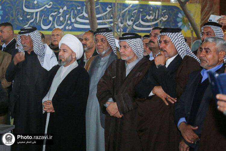 مراسم استقبال از موکب‌داران عراقی توسط خدام حرم مطهر رضوی