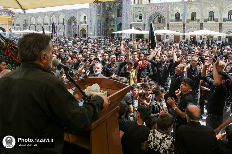 عزاداری روز تاسوعای حسینی در حرم مطهر رضوی