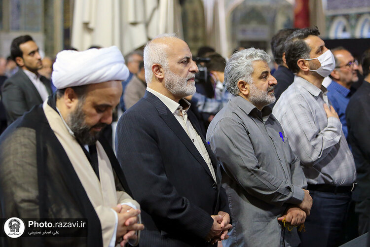 محفل عزاداری اهالی رسانه و فعالان فضای مجازی در حرم مطهر رضوی