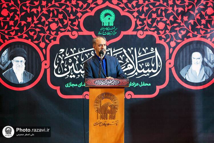 محفل عزاداری اهالی رسانه و فعالان فضای مجازی در حرم مطهر رضوی