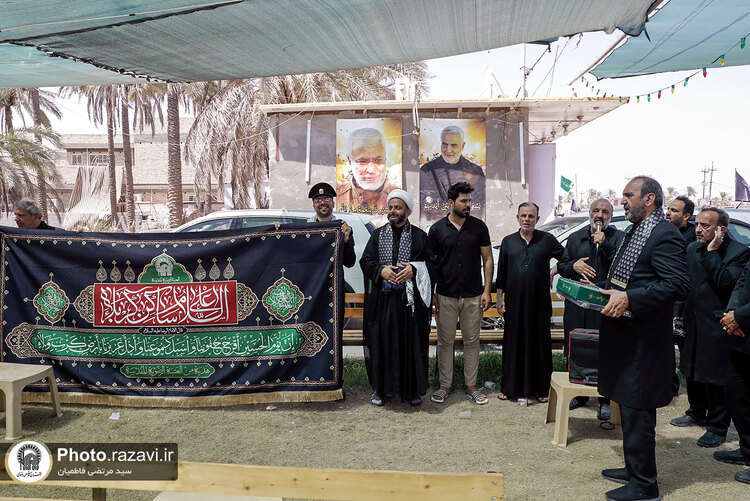 توزیع بسته‌های متبرک رضوی به موکب‌داران اربعین حسینی