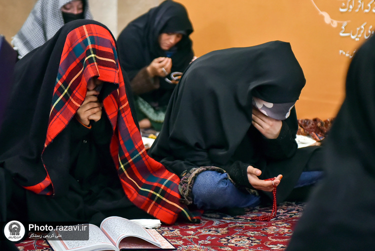 احیا شب نیمه شعبان زائران اردو زبان در حرم مطهر رضوی