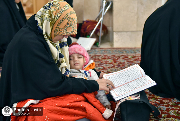 احیا شب نیمه شعبان زائران اردو زبان در حرم مطهر رضوی