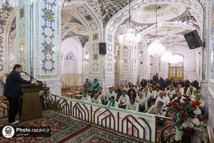 مراسم هيئت انصارالحسین(ع) شهر نکاء در حرم مطهر رضوی