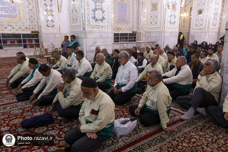 مراسم هيئت انصارالحسین(ع) شهر نکاء در حرم مطهر رضوی