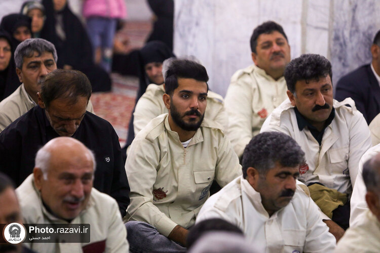 مراسم هيئت انصارالحسین(ع) شهر نکاء در حرم مطهر رضوی