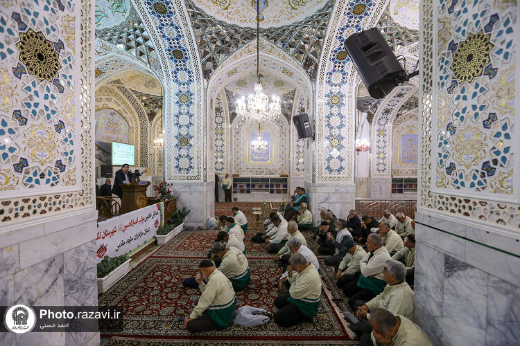 مراسم هيئت انصارالحسین(ع) شهر نکاء در حرم مطهر رضوی