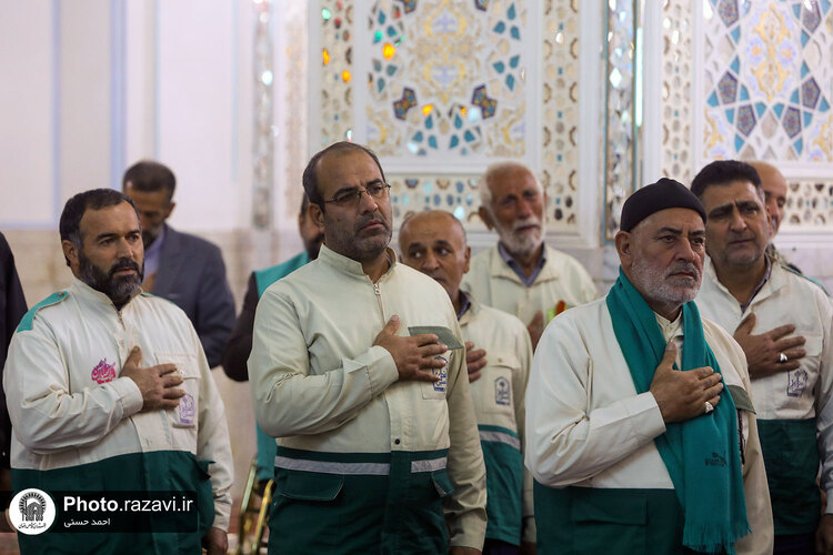 مراسم هيئت انصارالحسین(ع) شهر نکاء در حرم مطهر رضوی