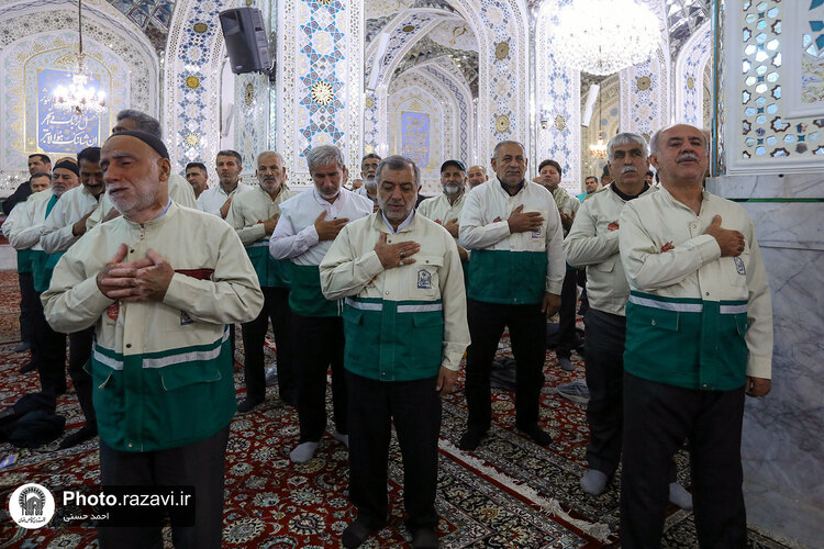 مراسم هيئت انصارالحسین(ع) شهر نکاء در حرم مطهر رضوی