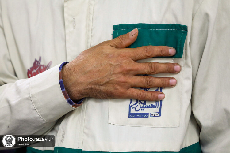 مراسم هيئت انصارالحسین(ع) شهر نکاء در حرم مطهر رضوی