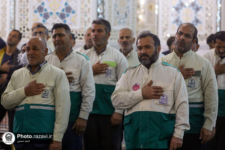 مراسم هيئت انصارالحسین(ع) شهر نکاء در حرم مطهر رضوی