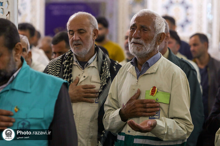 مراسم هيئت انصارالحسین(ع) شهر نکاء در حرم مطهر رضوی